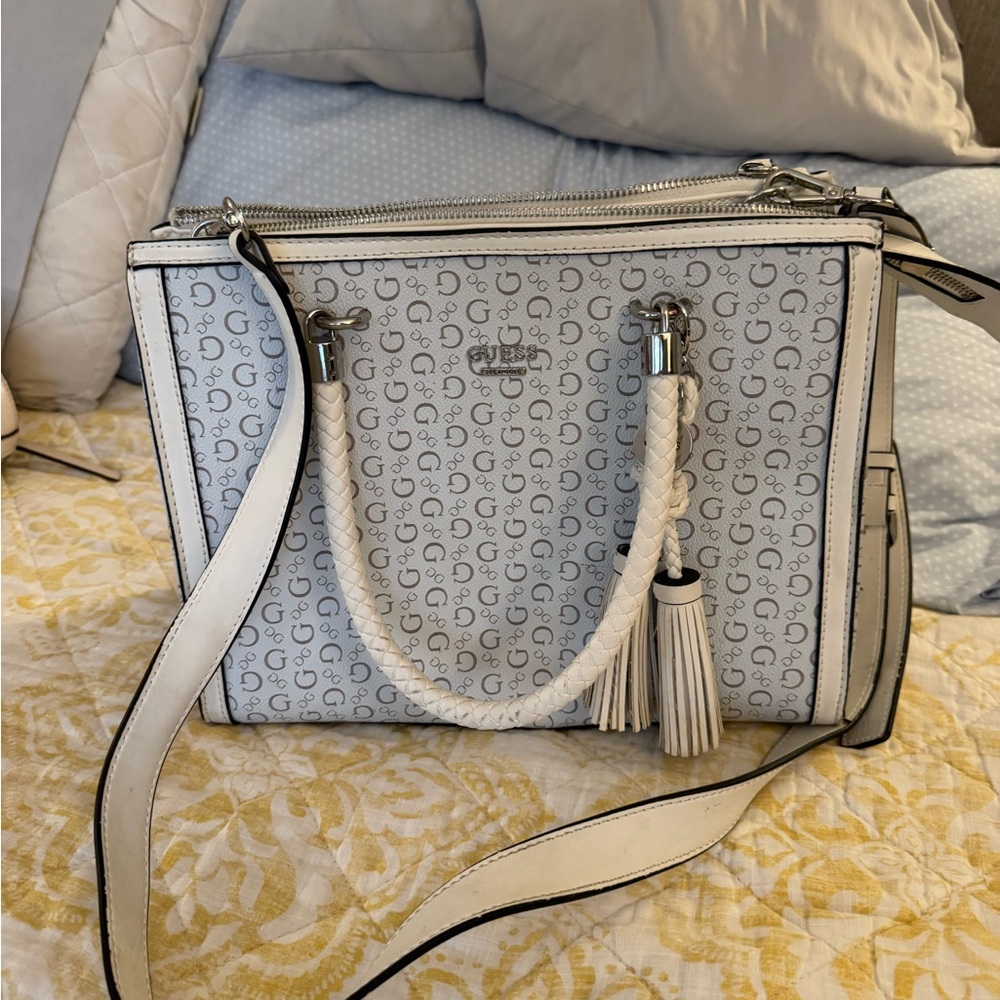 Guess White and Black Women's Bag